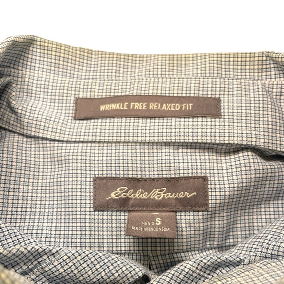 EDDIE BAUER WRINKLE FREE RELAXED SHIRT. SIZE SMALL. - Picture 5 of 6
